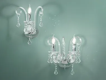 CRISTALLO - Glass wall lamp with crystals by Fan Europe Lighting - view 2